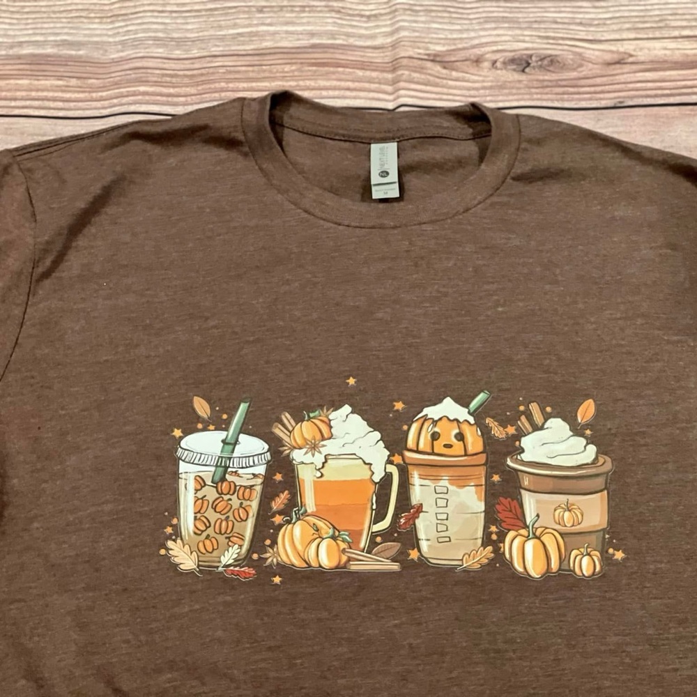 Fall Coffee Graphic T-Shirt